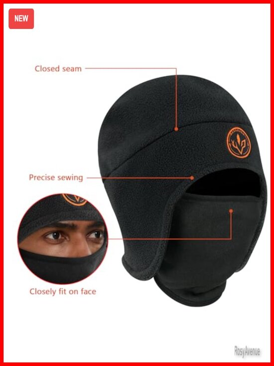 Soft Fleece 2-in-1 Hat with Mask Ear Flap main image 5